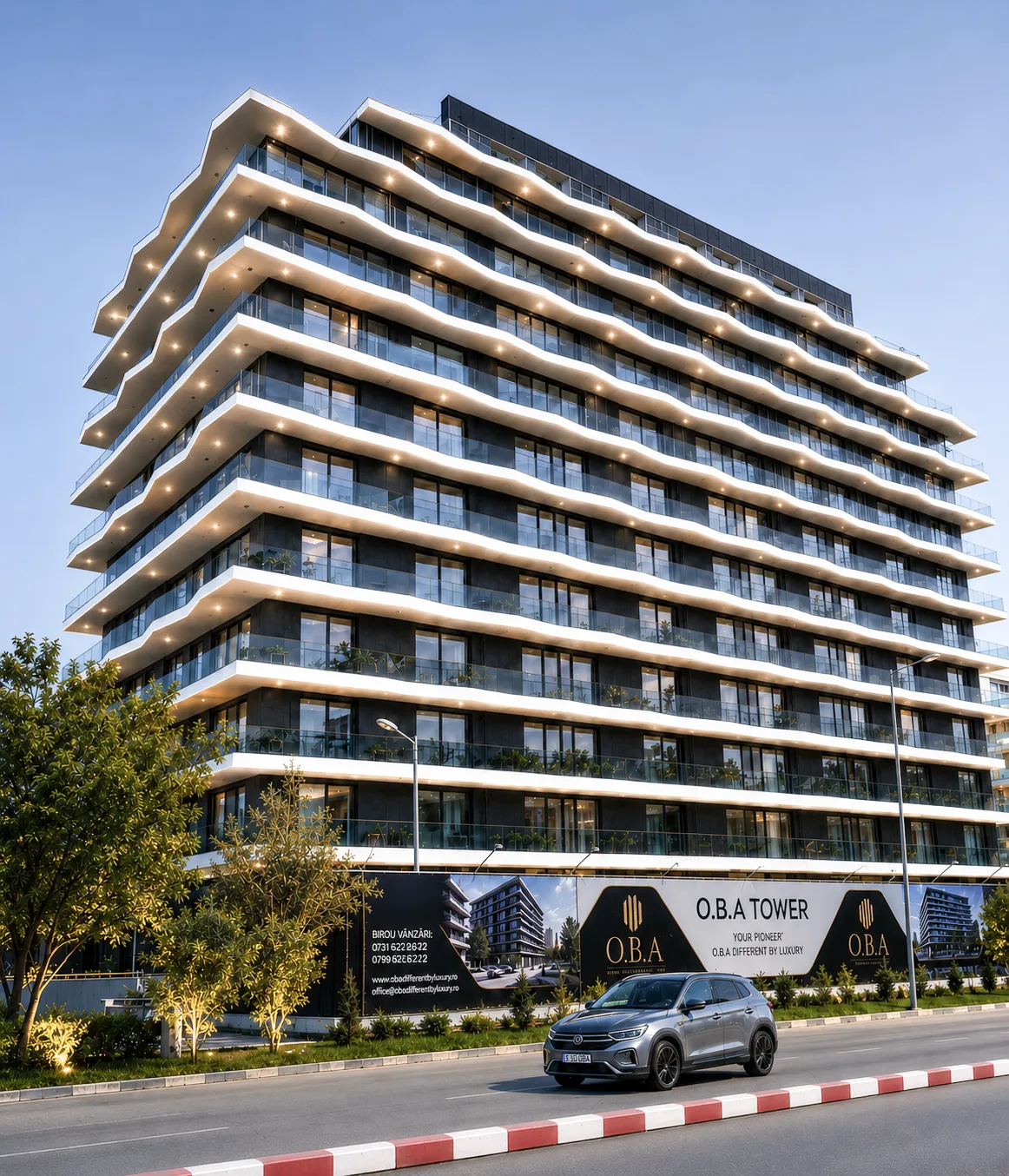 O.B.A. Tower fatada Mamaia Nord