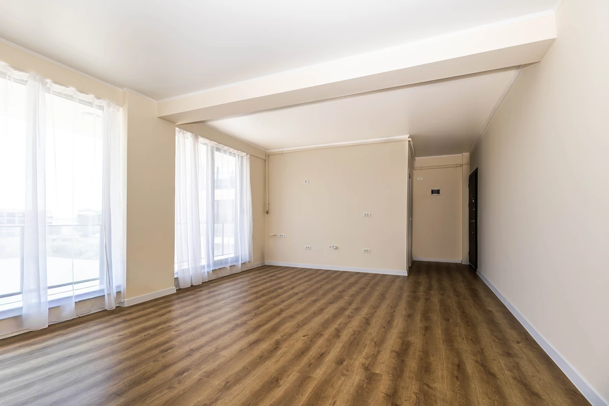 Zona de living și bucătărie din Apartamentul nr. 20 O.B.A. Lake